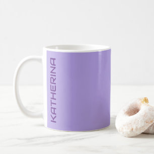 Pastel Lila Grijs Effen Kleur Gepersonaliseerd Koffiemok