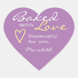 Pastel Lila lavendel Eenvoudige, uit liefde vervaa Hart Sticker