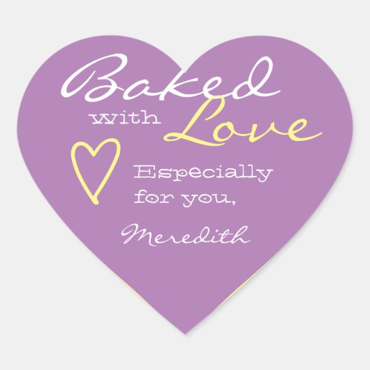 Pastel Lila lavendel Eenvoudige, uit liefde vervaa Hart Sticker (Voorkant)