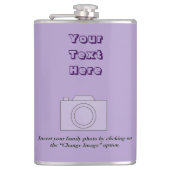  Pastel Lila / Lavendel / Paarse Heupfles (Voorkant)