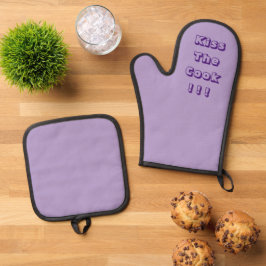 Pastel Lila / Lavendel / Paarse Ovenwant & Pannenlap Set