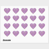 Pastel Lila lavendel Simple Made Love Heart Logo Hart Sticker (Vel)