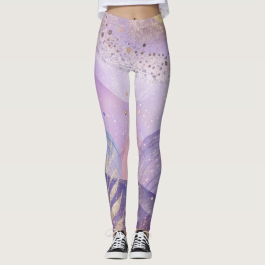 Pastel Lila Leggings Zacht en Stijlvol Ontwerp (Voorkant)