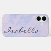 Pastel Lila Marble Persoonlijke scriptnaam Case-Mate iPhone Case (Achterkant (horizontaal))