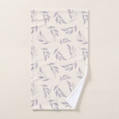 Pastel Lila Minimalistisch Bloemen Natuur Patroon Bad Handdoek (Handdoek)