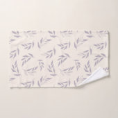 Pastel Lila Minimalistisch Bloemen Natuur Patroon Bad Handdoek (Handdoek)