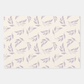 Pastel Lila minimalistisch Florentieel Patroon Inpakpapier Vel (Voorkant)