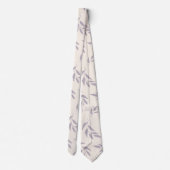 Pastel Lila minimalistisch Florentieel Patroon Stropdas (Achterkant)