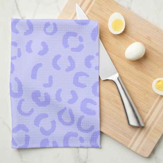 Pastel Lila Paars lak printpatroon. Theedoek (Quarter Fold)