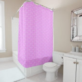Pastel Lila Paars White Star Repair Pattern Douchegordijn (In situ)