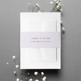 Pastel Lila persoonlijk huwelijk Uitnodigingen Wikkel