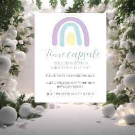 Pastel lila regenboog 1e verjaardag Capsule Poster