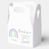 Pastel lila regenboog 1e verjaardag Dank u Bedankdoosjes (Geopend)