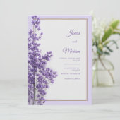 Pastel Lila Romantisch Goud Lavendel Lijst Kaart (Staand voorkant)