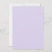Pastel Lila Romantisch Goud Lavendel Lijst Kaart (Achterkant)