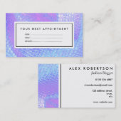 Pastel lila zeemeermin schaal afspraakkaart afsprakenkaartje (Voorkant / Achterkant)