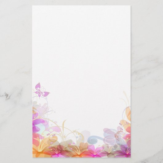 Pastel Lilies Wedding Briefpapier (Voorkant)