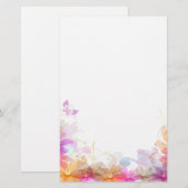 Pastel Lilies Wedding Briefpapier (Voorkant / Achterkant)