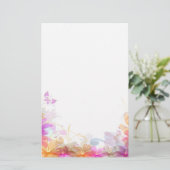 Pastel Lilies Wedding Briefpapier (Staand voorkant)