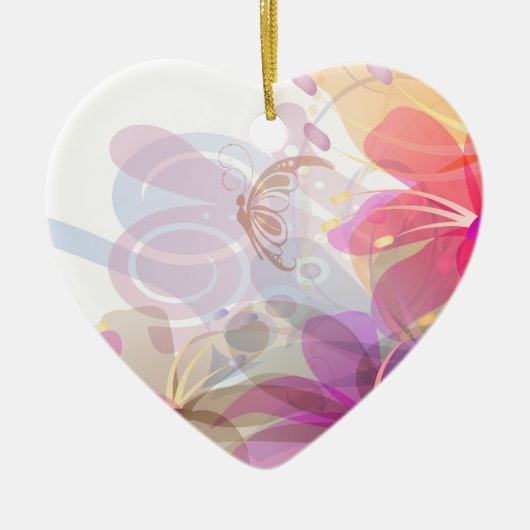 Pastel Lilies Wedding Keramisch Ornament (Voorkant)