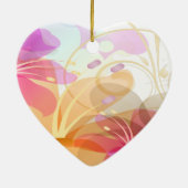 Pastel Lilies Wedding Keramisch Ornament (Achterkant)