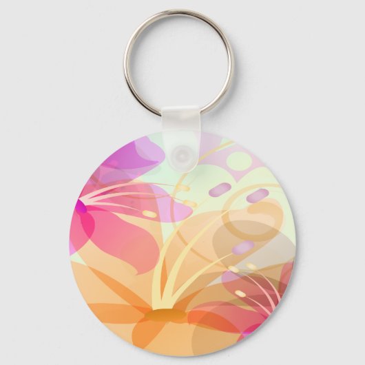 Pastel Lilies Wedding Sleutelhanger (Voorkant)