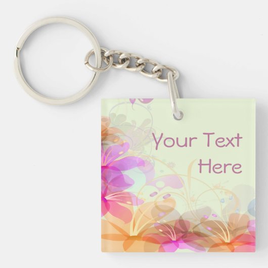 Pastel Lilies Wedding Sleutelhanger (voorkant)