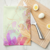 Pastel Lilies Wedding Theedoek (Quarter Fold)