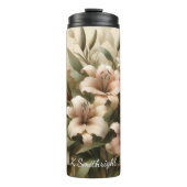 Pastel Lily Bouquet Butterflies Thermosbeker