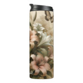 Pastel Lily Bouquet Butterflies Thermosbeker