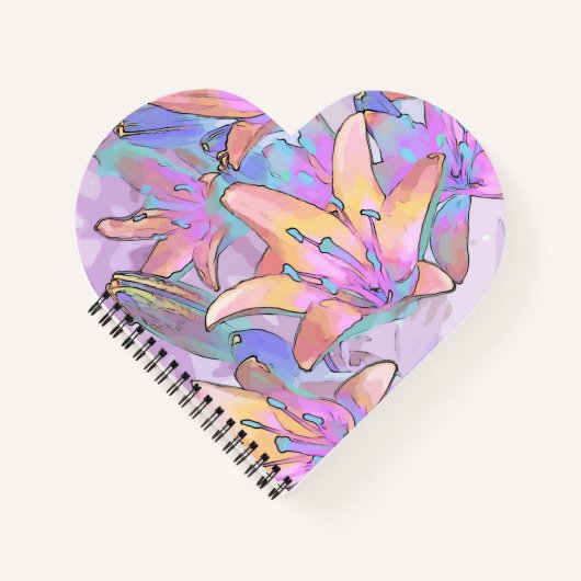 Pastel Lily Love Notitieboek (Voorkant)