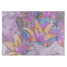 Pastel Lily Love Snijplank