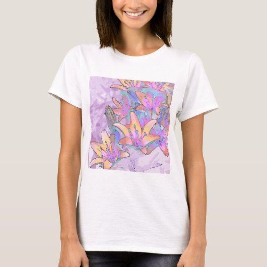 Pastel Lily Love T-shirt (Voorkant)