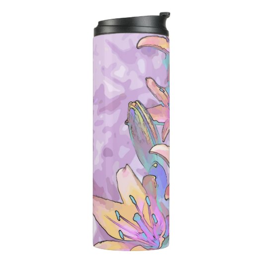 Pastel Lily Love Thermosbeker (Gedraaid links)