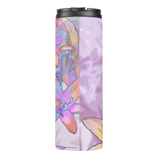 Pastel Lily Love Thermosbeker (Achterkant)