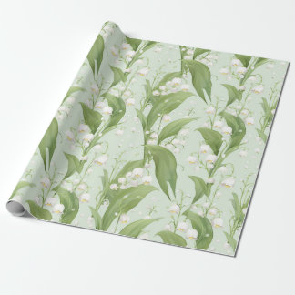 Pastel Lily van de Valley Spring Floral Cadeaupapier