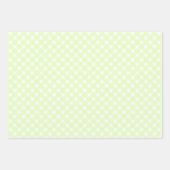 Pastel Lime Green Gingham Pset Pattern Inpakpapier Vel (Voorkant)