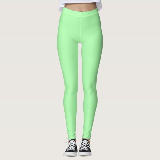 Pastel Lime Green Leggings (Voorkant)