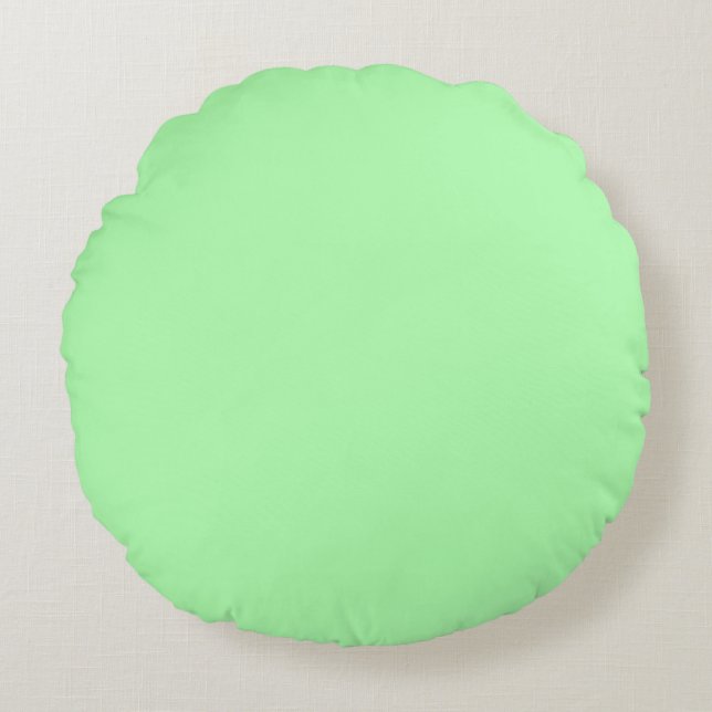 Pastel Lime Green Rond Kussen (Voorkant)