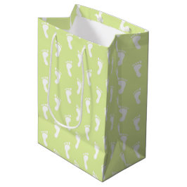 PASTEL LIME GROENE ROWS VAN BABY FEET MEDIUM CADEAUZAKJE