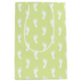 PASTEL LIME GROENE ROWS VAN BABY FEET MEDIUM CADEAUZAKJE (Voorkant)