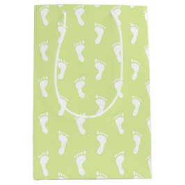 PASTEL LIME GROENE ROWS VAN BABY FEET MEDIUM CADEAUZAKJE