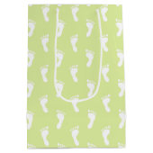 PASTEL LIME GROENE ROWS VAN BABY FEET MEDIUM CADEAUZAKJE (Achterkant)