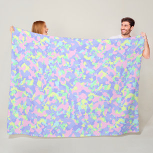 Pastel Limoen Fleece Sherpa Deken