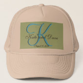 Pastel Limoen Monogram Trucker Pet (Voorkant)