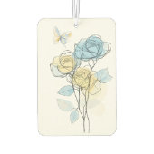 Pastel Line Art Roses Luchtverfrisser (Achterkant)