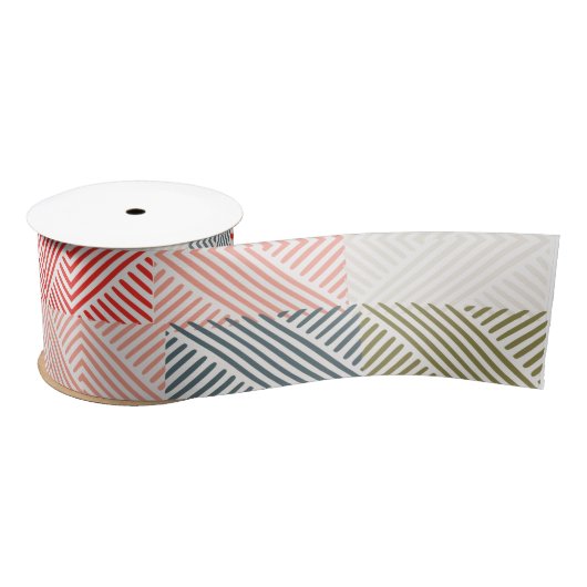 Pastel Line Pattern Ribbon Satijnen Lint (Spoel)