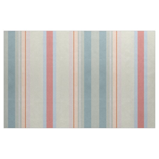 Pastel Lines Aqua Coral Stof (Fat Quarter)