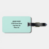 Pastel Lint Breeze Ballet Bagagelabel (Achterkant horizontaal)