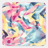 Pastel Lint Breeze Ballet Vierkante Sticker (Voorkant)